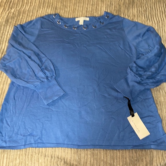 🆕Emaline Woman Size 1X blue sweater - Picture 1 of 5